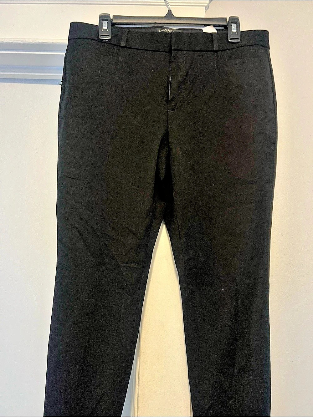 Banana Republic Sloan Curvy Fit Pants Straight Leg Black Size 12